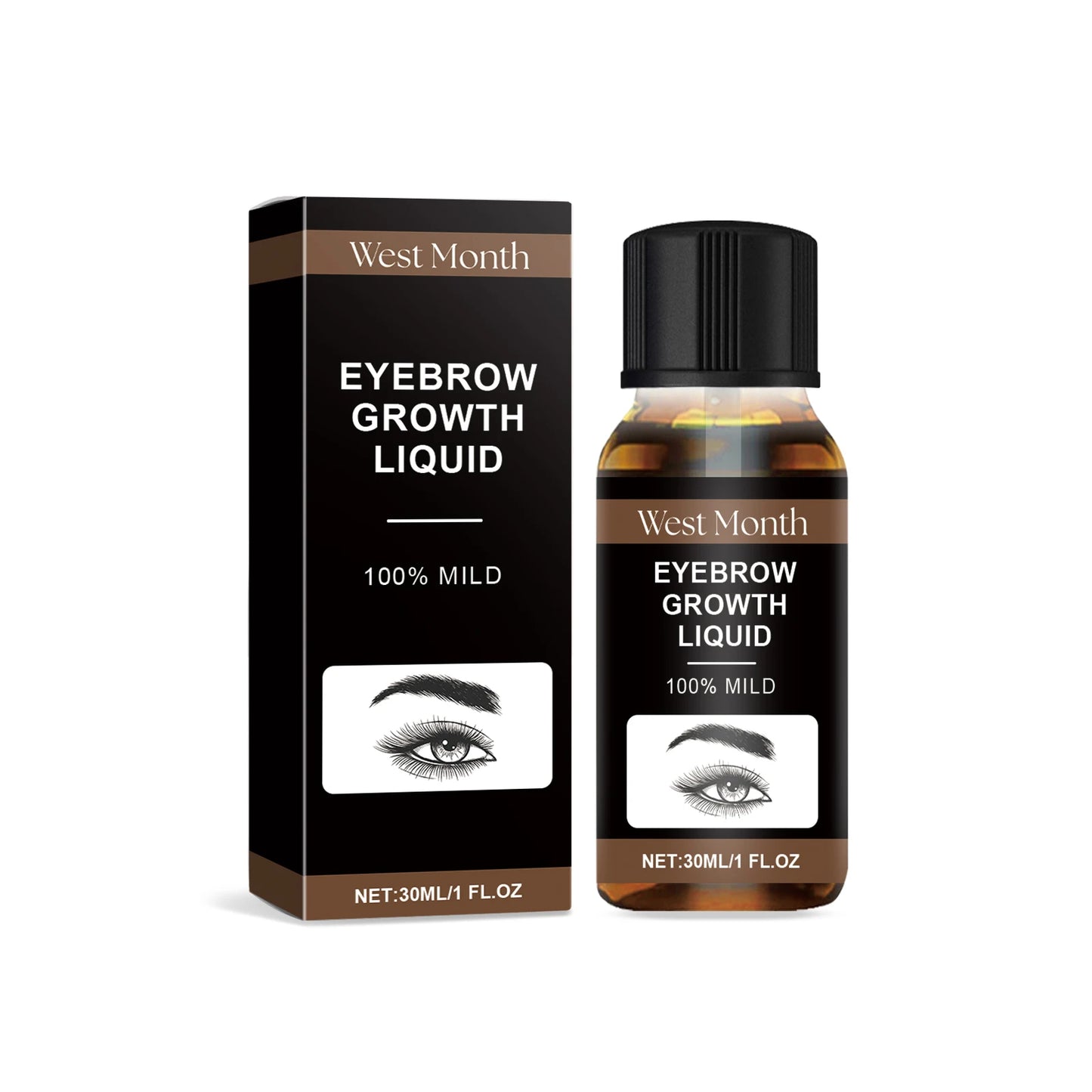 WEST MONTH Eyelash & Eyebrow Growth Serum | Thicker Lashes