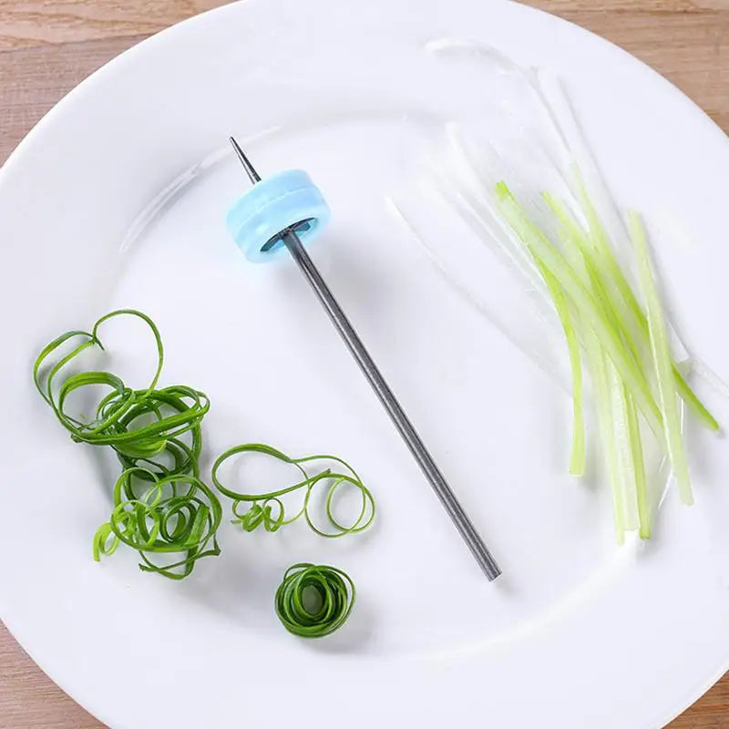 Green Onion Spiral Cutter – Stainless Steel Vegetable Slicer