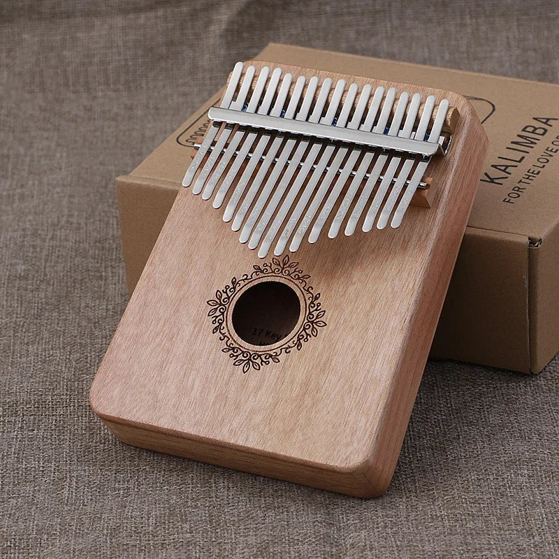 Kalimba 17 Keys Thumb Piano Wood Mahogany Mbira Body Afircan Sanza