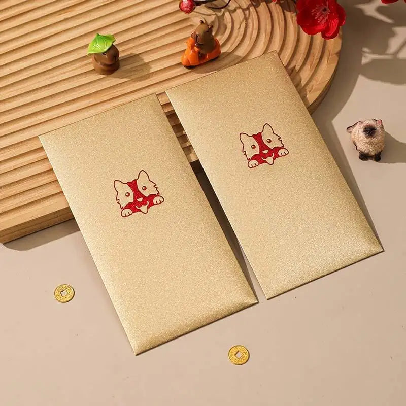 6-Pack Hot Stamping Lucky Money Red Envelopes – Birthday & Wedding