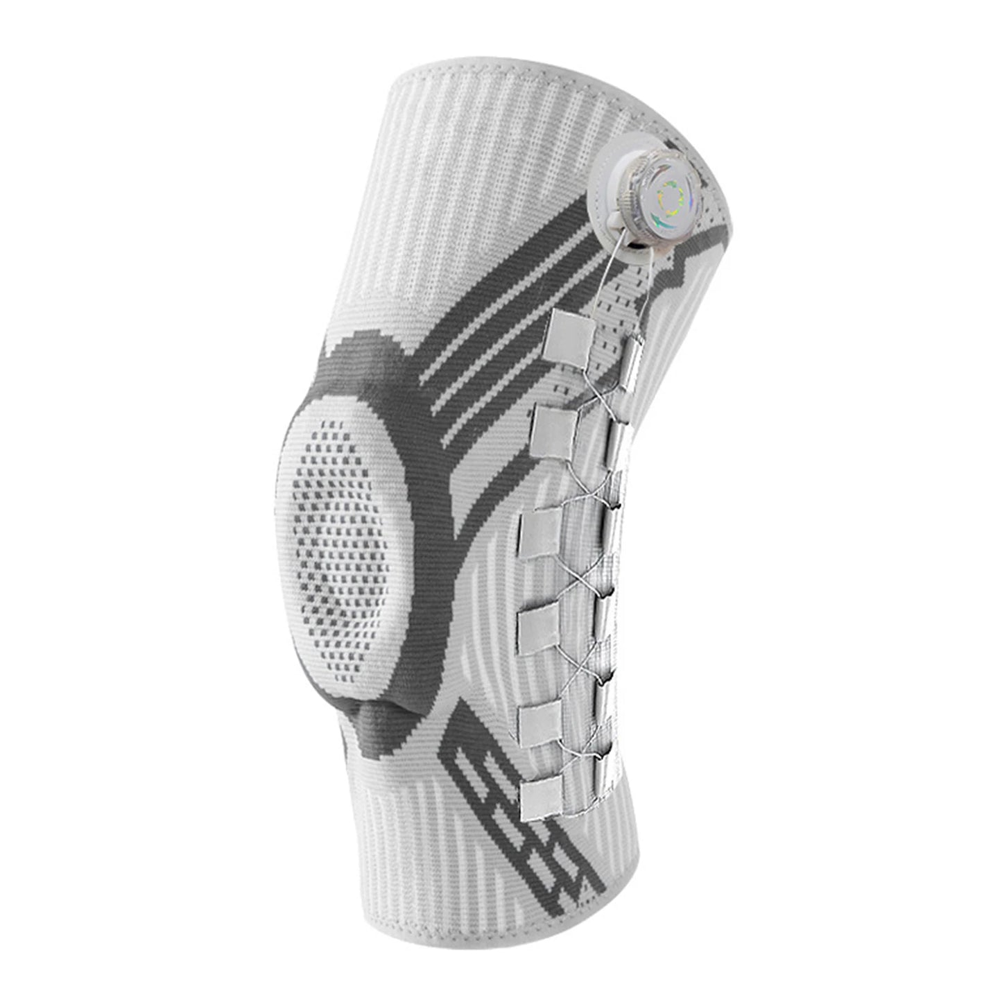 Knee Brace for Men Women,Knob Style Sports Knee Pads,Outdoor Hiking and Mountain Climbing/Post-Surgery Rehabilitation Training Peaceful Pleasures Health and Wellness White Left Leg M
