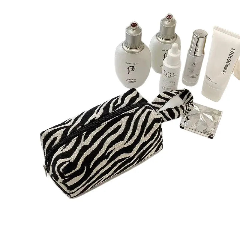 New Leopard Print Makeup Bags Pillow Pen Bag High Quality WOMEN'S Large Capacity Pillow Bag Portable Storage Handbag Peaceful Pleasures Health and Wellness