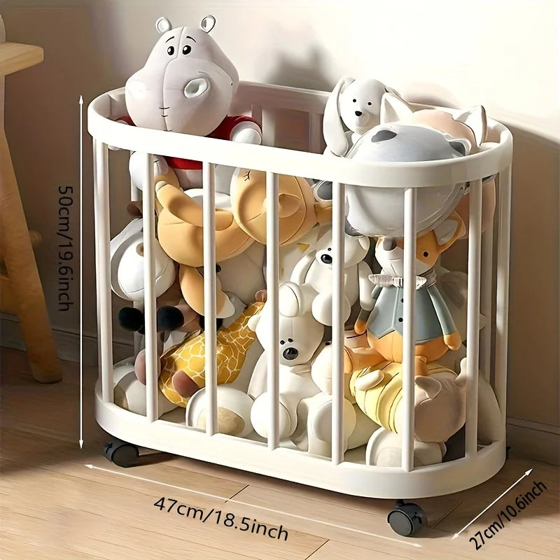 4-Wheel Rolling Storage Basket for Yoga Mat & Sports Gear