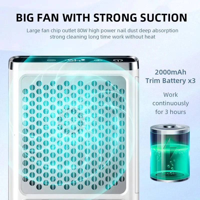Nail Dust Extractor Vacuum Machine, Adjustable Speed & Reusable Filter for Professional Manicure, Clean Air Salon Equipment Peaceful Pleasures Health and Wellness