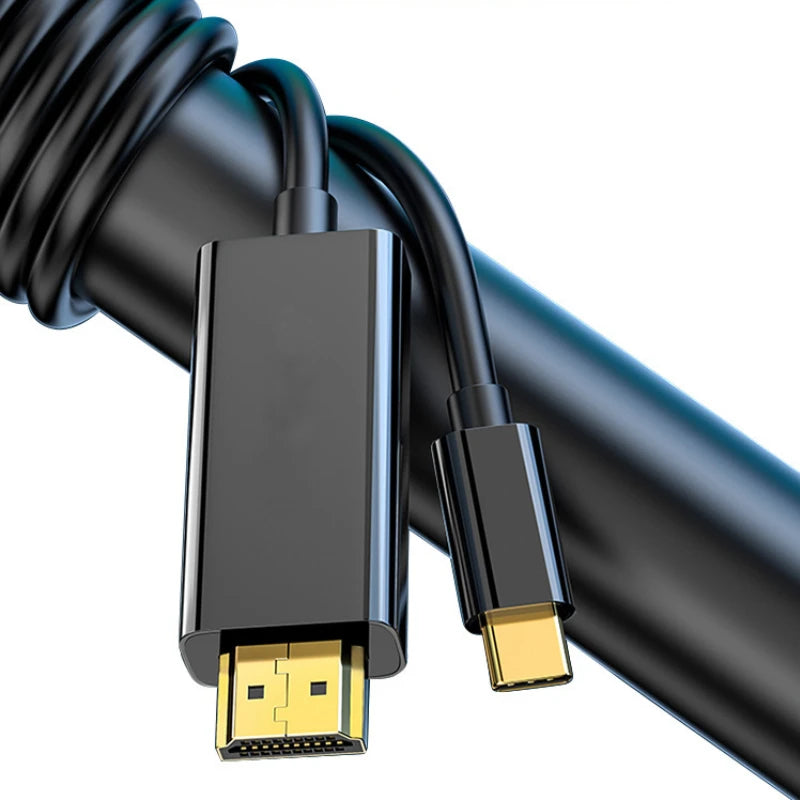 USB C To HDMI-compatible Adapter Cable Type C To HD 4k 60Hz USB C Cable Extend Screen Laptop Projector High Definition Adapter Peaceful Pleasures Health and Wellness