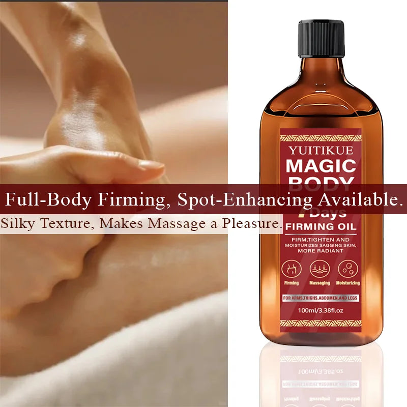 Yuitikue Magic Body Firming Oil, 100ml 7 Days Body Shaping Oil for Firming Tightening & Moisturizing Sagging Skin on Arms Legs Peaceful Pleasures Health and Wellness