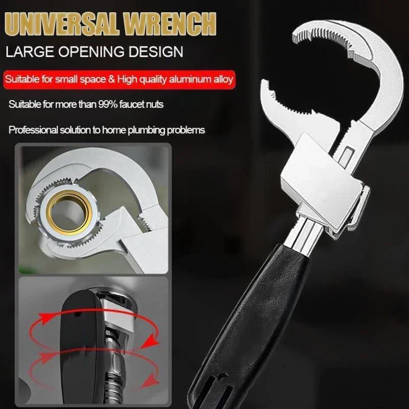 Multifunctional Adjustable Sink Wrench Universal Plumbing Spanner