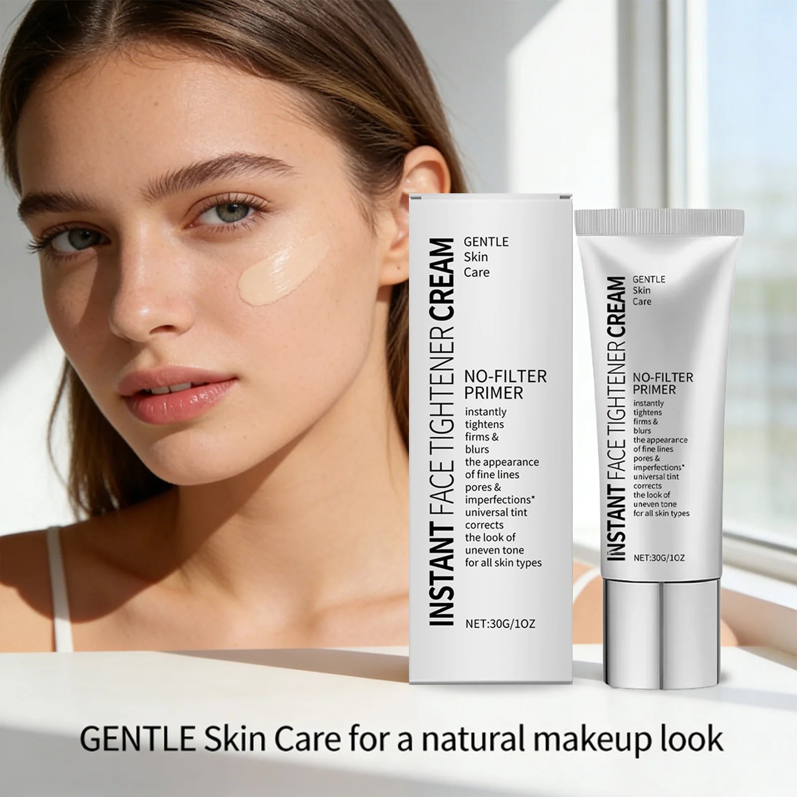 Instant Face Tightening Cream | Pore Minimizer & Makeup Primer Makeup Primer Cream Peaceful Pleasures Health and Wellness