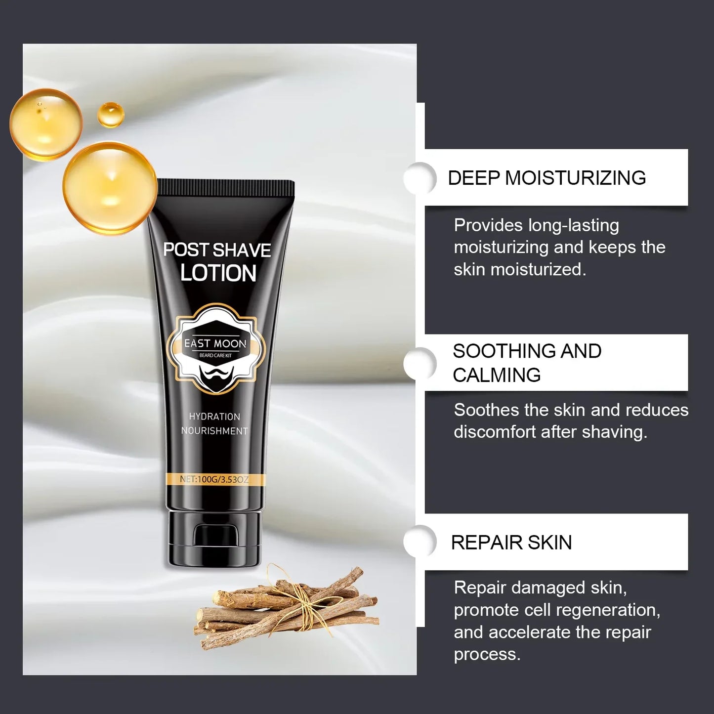 East Moon Hyaluronic Aftershave Lotion – Moisturizing Beard Care
