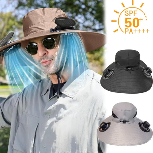 Solar Fan Bucket Hat – Quick Dry UV Sun Hat | Hiking & Camping Solar Fan Sun Hat Peaceful Pleasures Health and Wellness