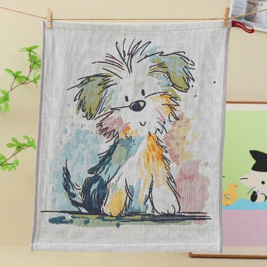 New 34x40cm Large Hand Towel Quick Dry 4 Layer Cotton Gauze Kitchen Towel Decorative Pure Cotton Dish Cloth Home Restaurant Peaceful Pleasures Health and Wellness B