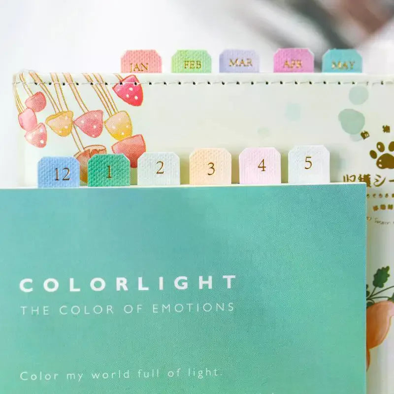 Monthly Separator Tab Stickers for Planners & Notebooks | 10/20 Sheets