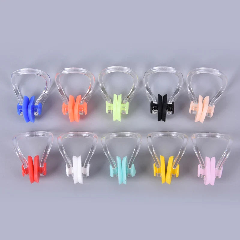 10-Pack Silicone Swimming Nose Clips for Adults & Kids