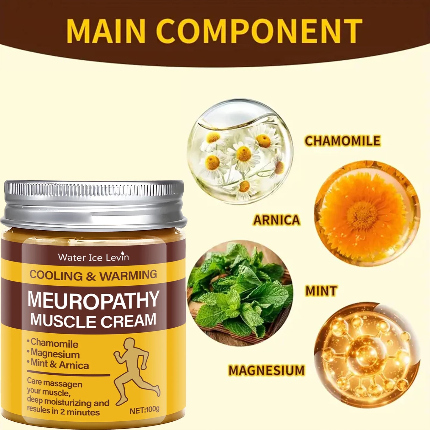 Cooling & Warming Body Cream | Chamomile & Magnesium | 100g Body Moisturizer Cream Peaceful Pleasures Health and Wellness