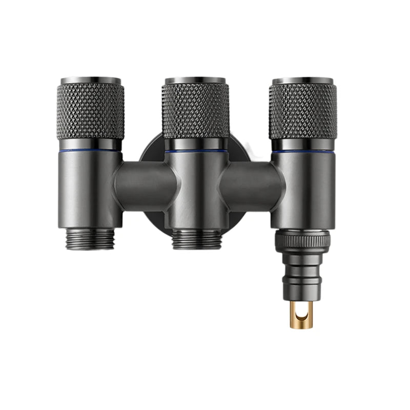 Bathroom Faucet Valve Fittings Valve One Into Three Out of The Balcony Kitchen All Copper Toilet Fittings Bathroom Fittings Peaceful Pleasures Health and Wellness Grey