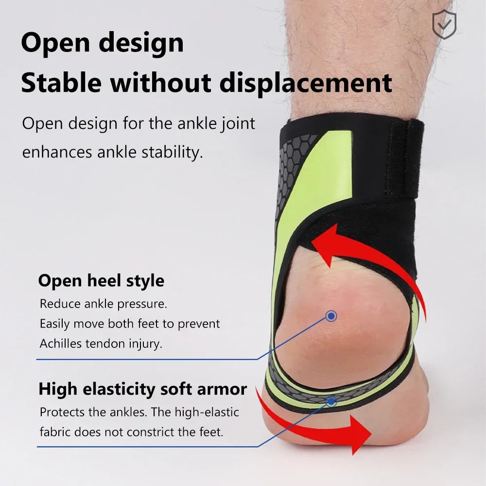 New Professional Adjustable Compression Ankle Brace Support for Basketball Running Volleyball Athletes Breathable Elastic Design Peaceful Pleasures Health and Wellness