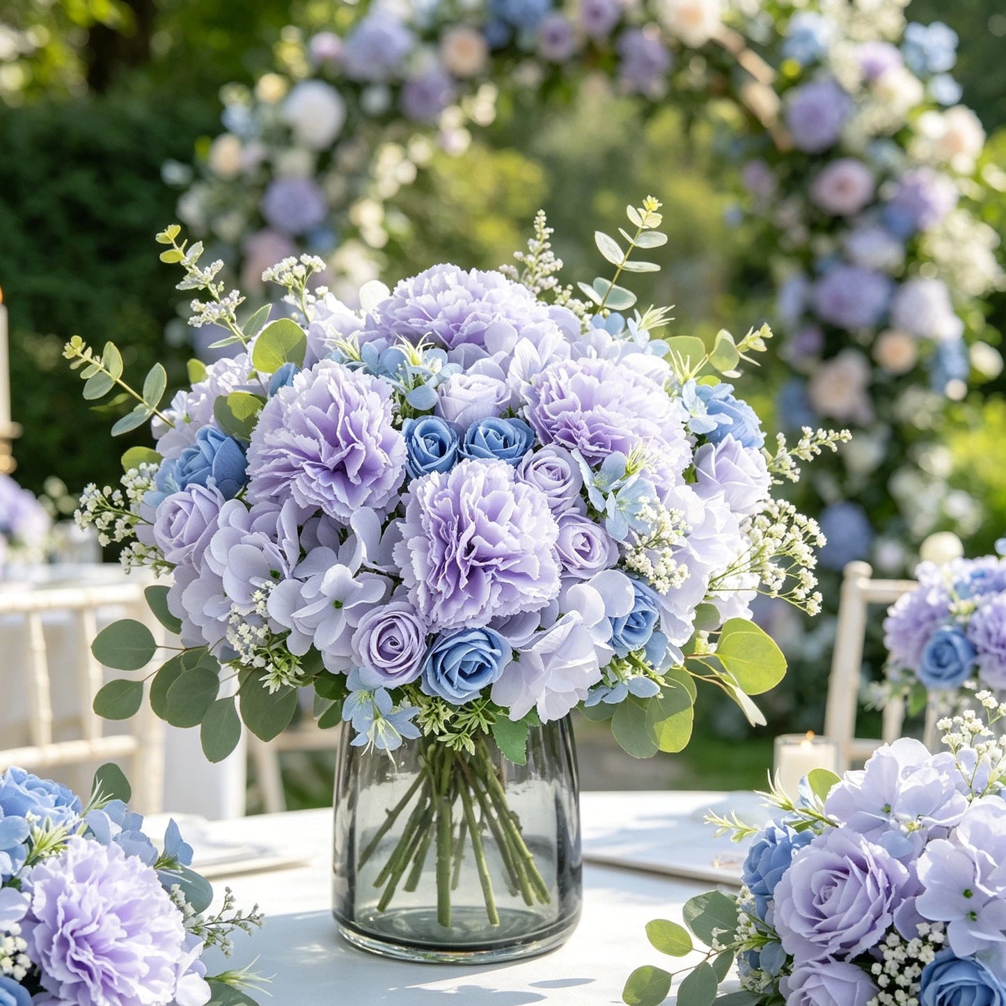 Artificial Silk Carnation Rose Bouquet | Wedding & Home Decor