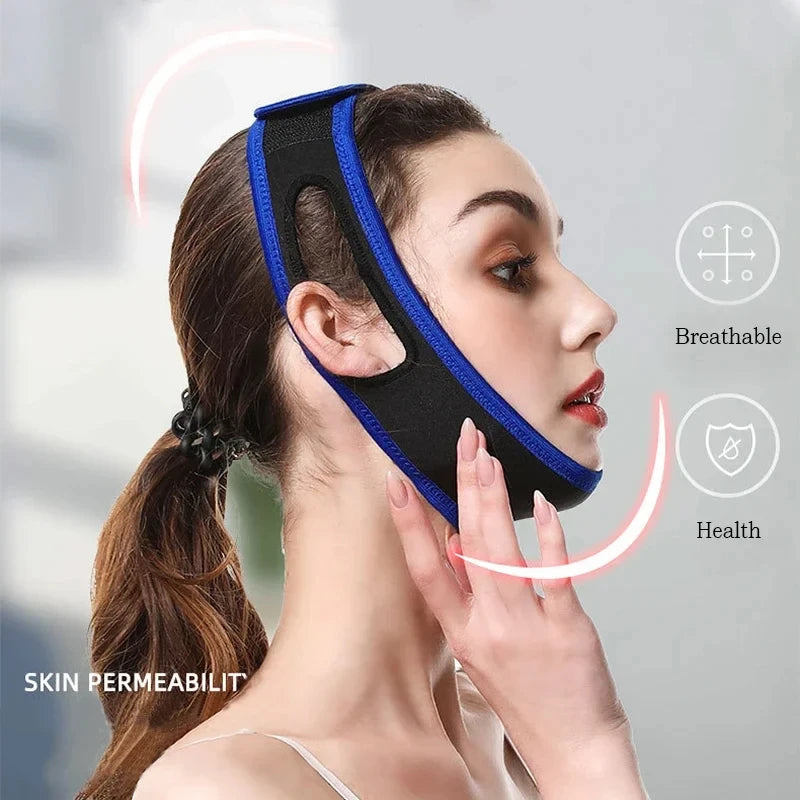1 adjustable anti-snoring belt, anti-snoring chin support belt, facial lifting and stretching belt Peaceful Pleasures Health and Wellness