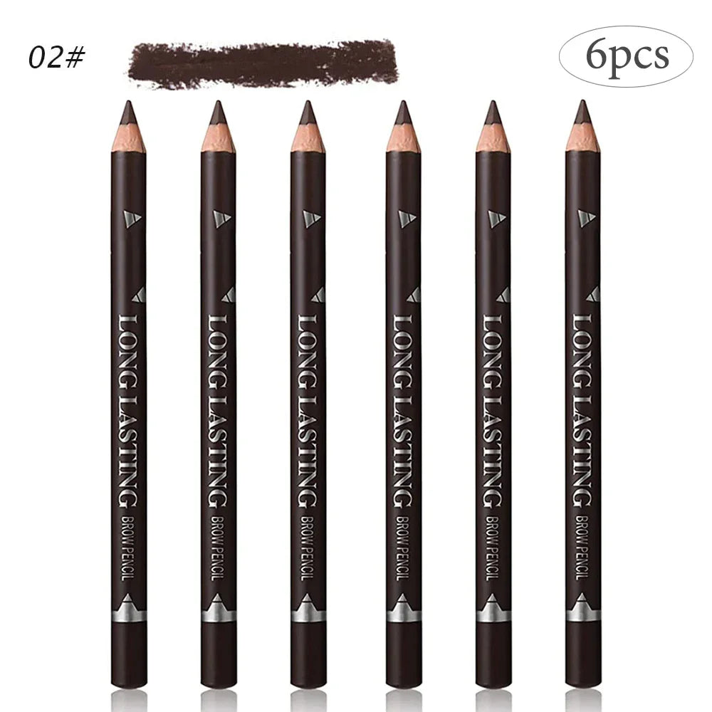 Waterproof Eyebrow Pencil Set 6 or 12 Pcs – Natural Colors