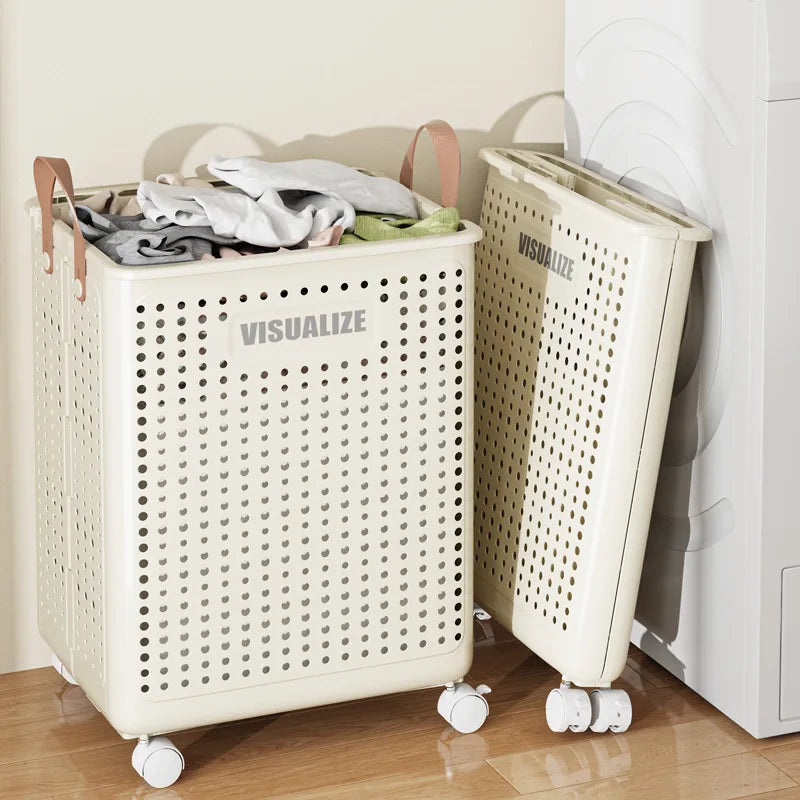 Foldable Laundry Basket Handle Portable Collapsible Storage Bin Dirty Clothes Saving Yoga Mat Organizer Peaceful Pleasures Health and Wellness