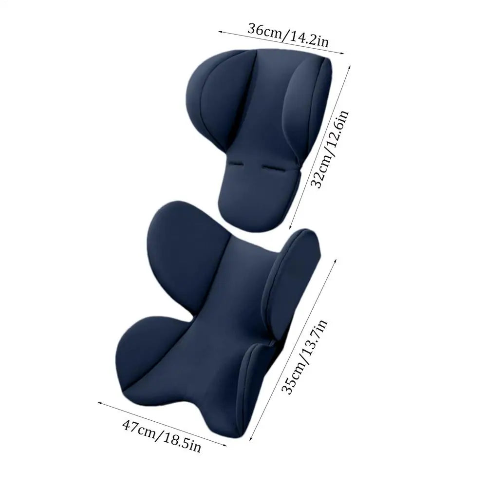 Baby Stroller Cushion Soft Stroller Cushion Pads Head Neck Seat Insert Pad Infant Car Seat Insert Baby Stroller Accessories Peaceful Pleasures Health and Wellness Purplish Blue