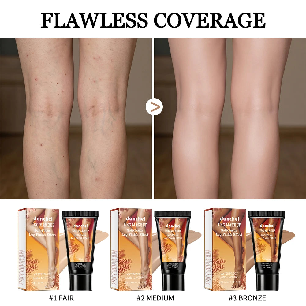 Leg Makeup 30ml Medium Airbrush Leg Effect Body Foundation Waterproof Sweatproof Cover Scars Varicose Veins Tattoo Even Skin Peaceful Pleasures Health and Wellness