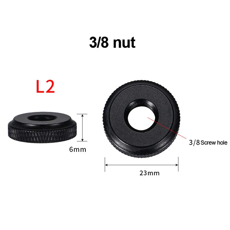 Camera Screw Adapter 1/4 3/8 5/8" Tripod Hot Shoe Mount