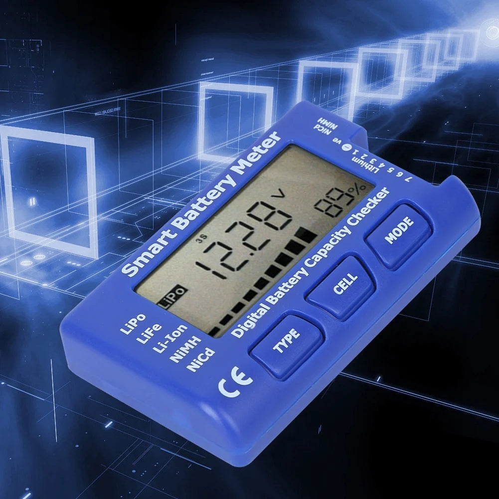 5 1 Intelligent Digital Battery Meter Capacity Checker LCD Display