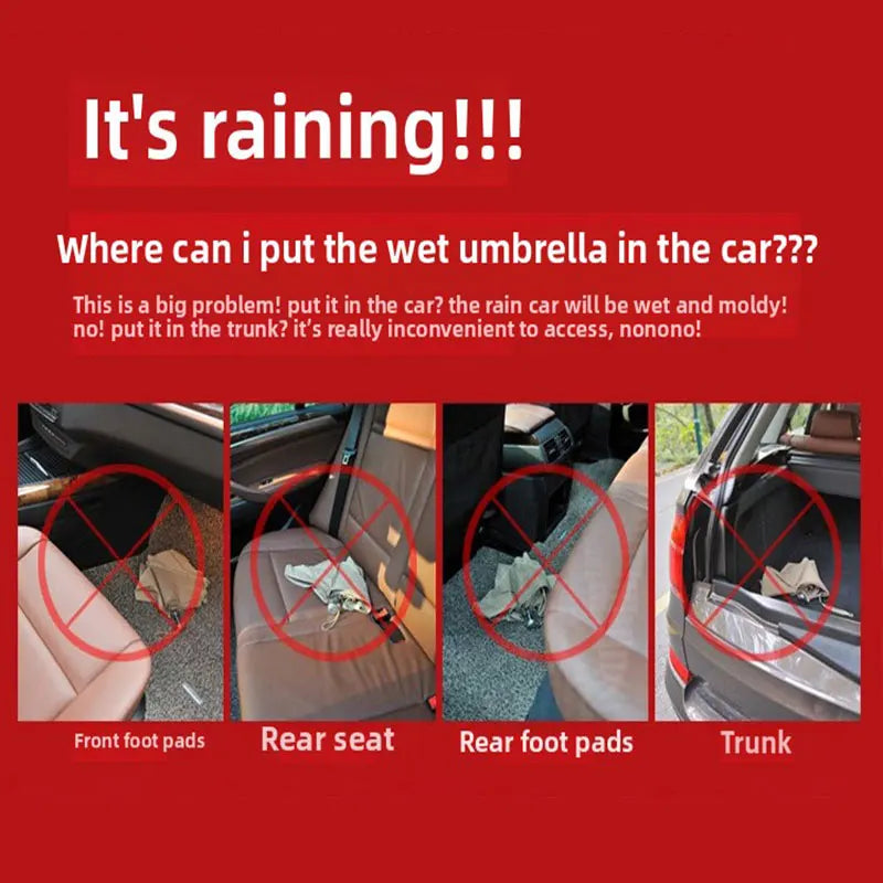 Car Umbrella Storage Bag – Waterproof, Foldable, Holds 3