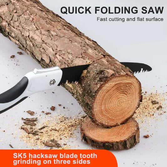 Folding Saw – Sharp Steel Blade for Camping, Pruning & Wood Cutting
