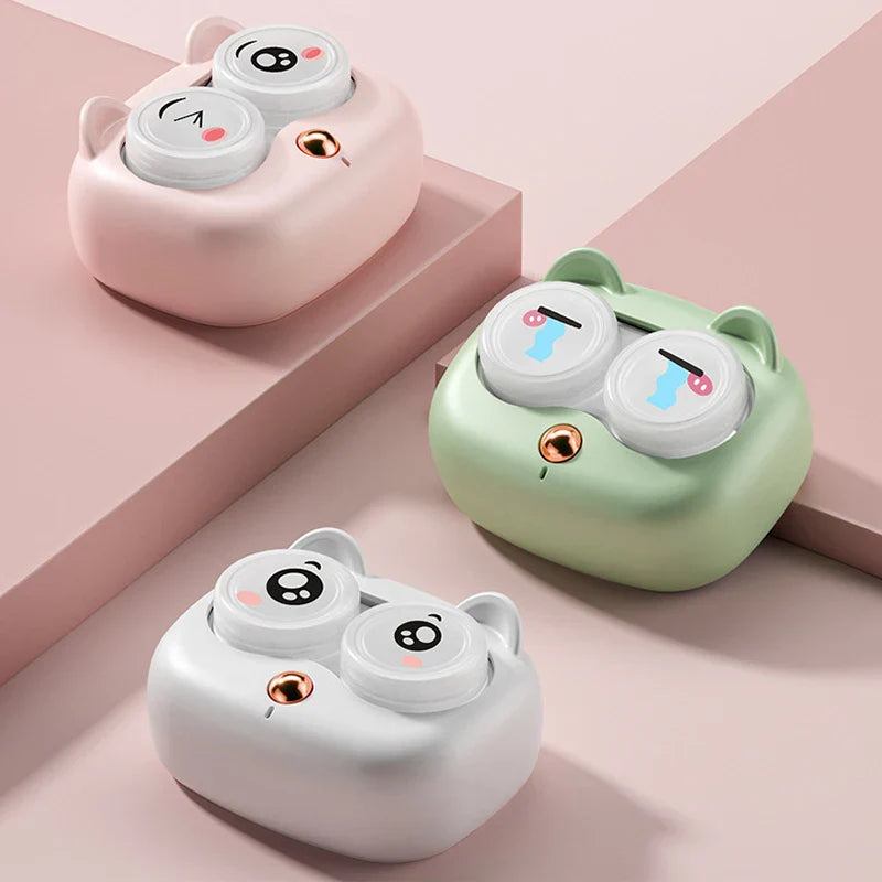 Portable High-Frequency Vibration Contact Lens Cleaner Case