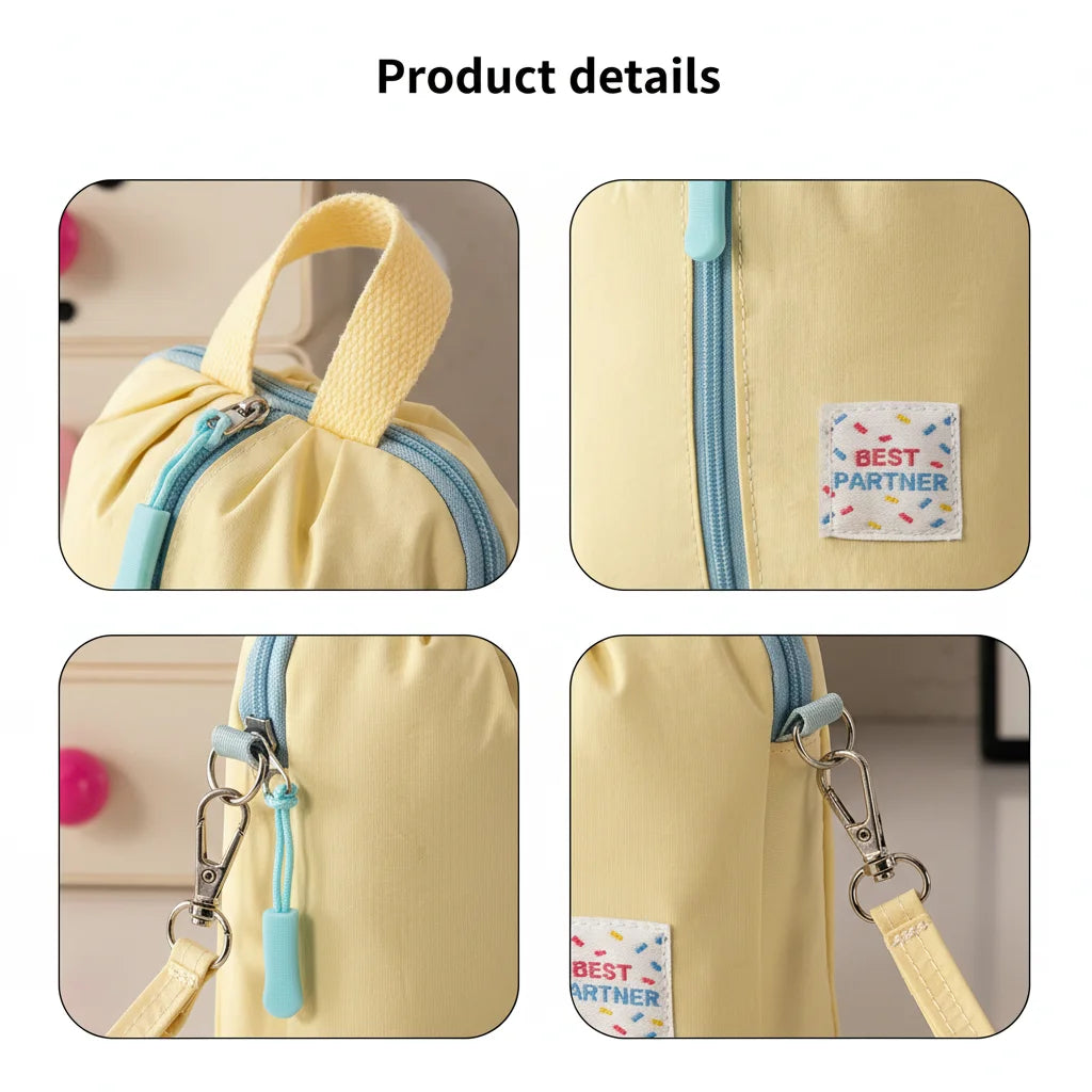 Macaron Color Sanitary Pad Storage Pouch Compact Waterproof Travel Cosmetic Bag for Women with Zipper for Toiletries Peaceful Pleasures Health and Wellness