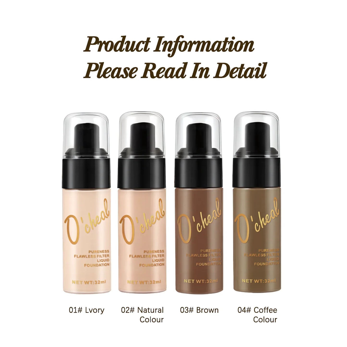 O'Cheal Matte BB Cream Foundation – Oil-Control High Coverage
