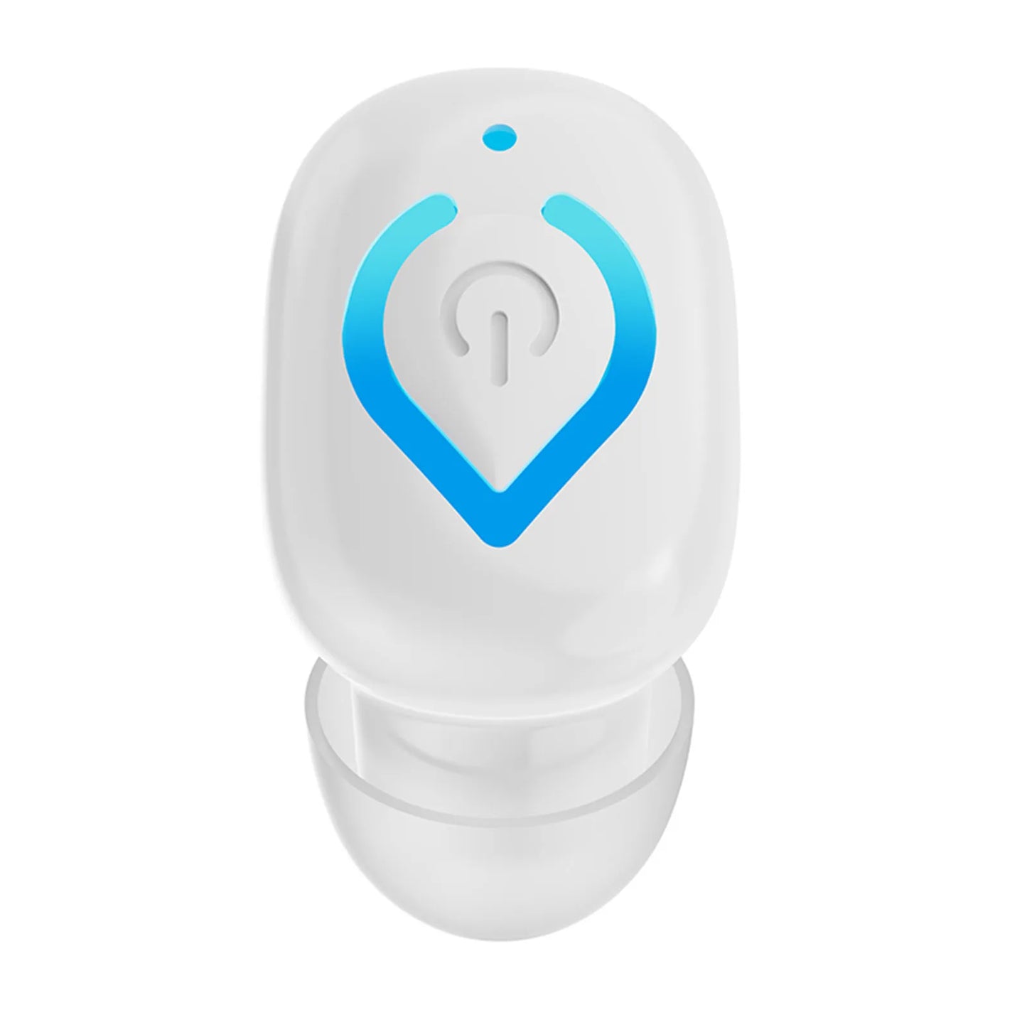 BT 6.1 Wireless Mini Single Earbud With Mic Invisible Earbuds Noise Canceling Earphones for Smart Phones PC TV Audiobook Peaceful Pleasures Health and Wellness WHITE