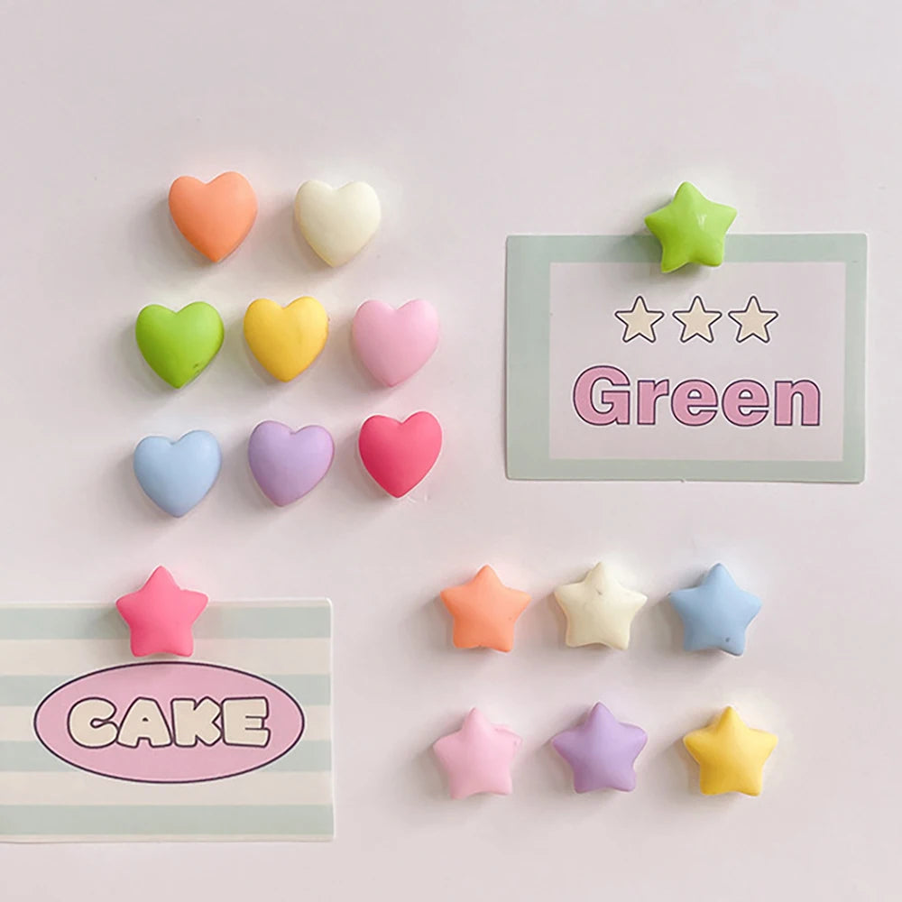 Cartoon Heart-shaped Magnetic Refrigerator Sticker Mixed Mini