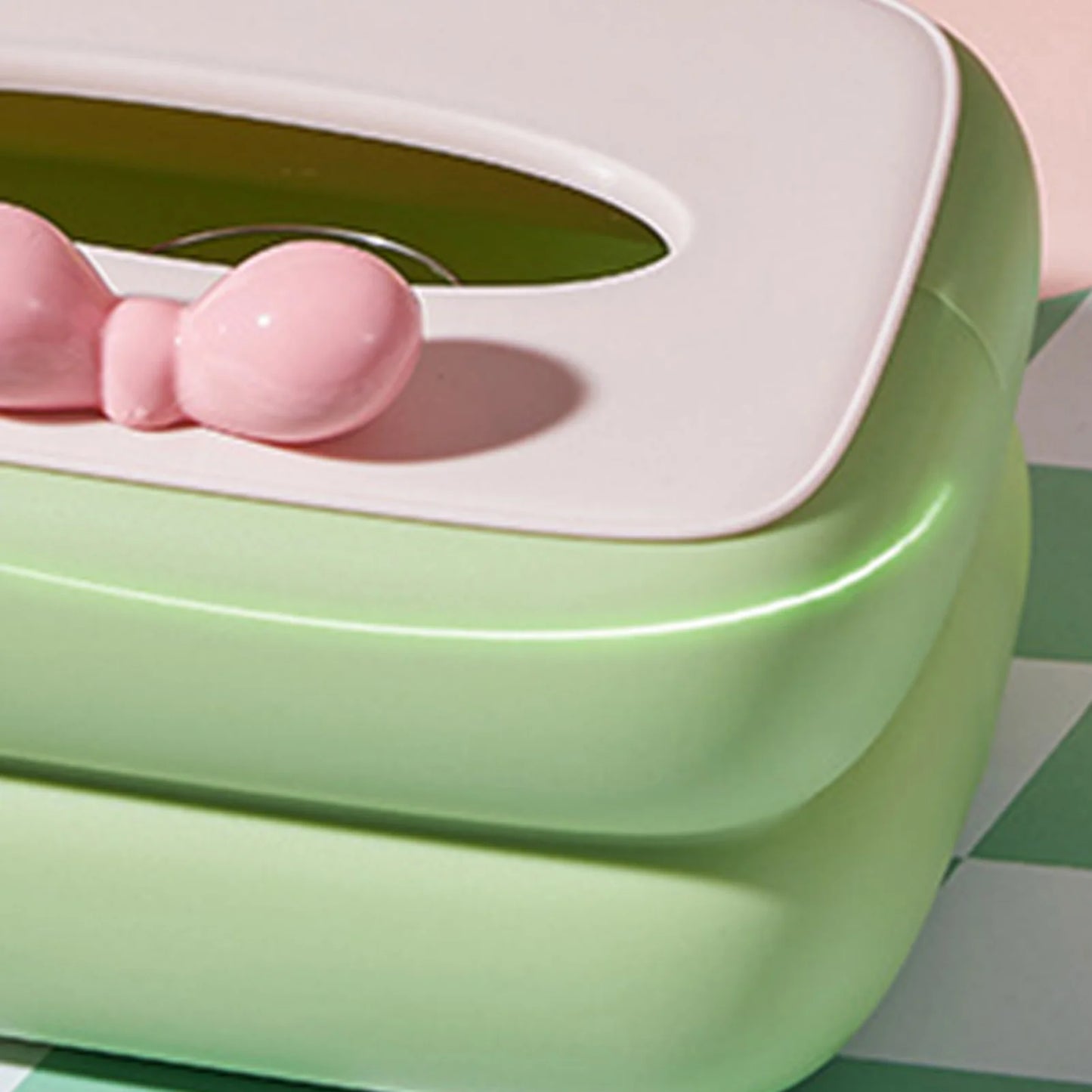 Candy Color Tissue Box Cover Tissue Holder Dispenser Plastic Tissue Organizer for Night Stands Bedrooms Office Peaceful Pleasures Health and Wellness
