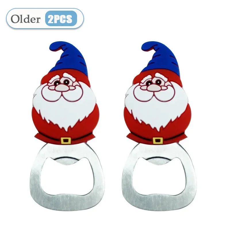 Christmas Magnetic Bottle Opener | Santa Silicone Fridge Magnet