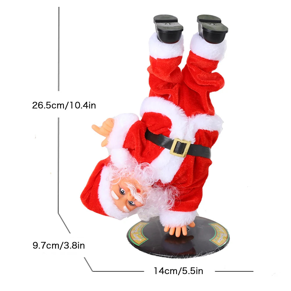Breakdancing Headstand Santa Plush Toy | Singing & Dancing