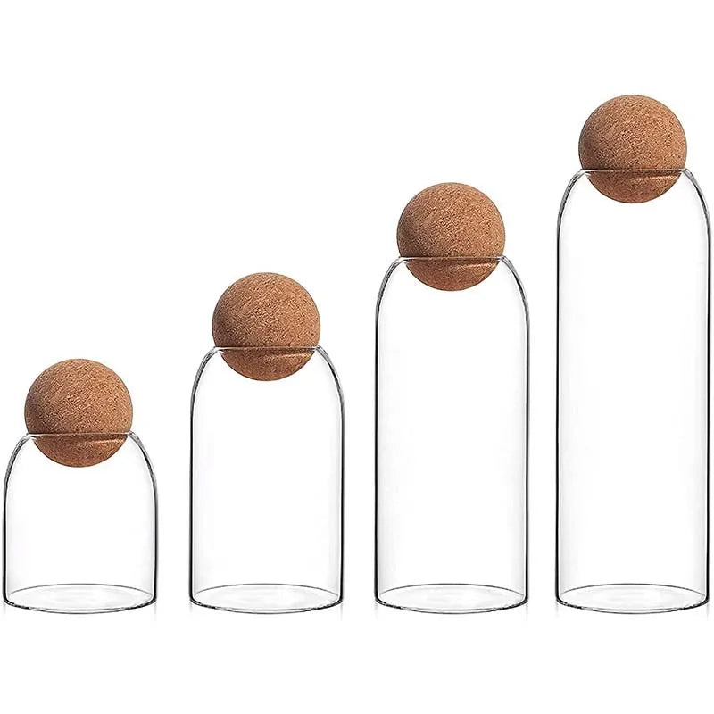 Glass Sealed Jar Kitchen Miscellaneous Grain Storage Jar Coffee Bean Transparent Glass Product Storage Jar Peaceful Pleasures Health and Wellness