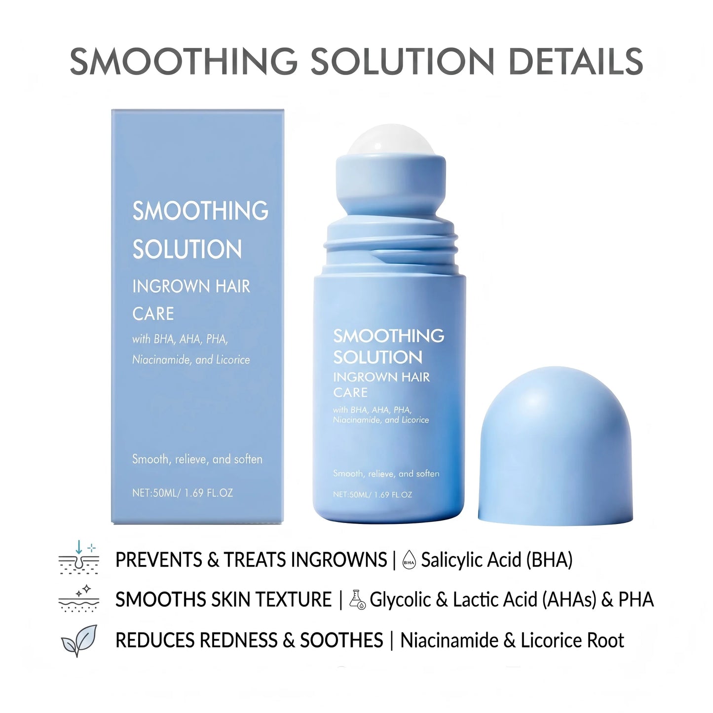 After Hair Removal Care Roll-On Reduces Redness and Irritation Nourishes and Moisturizes Body Daily Smooth Hydration Skin Care Peaceful Pleasures Health and Wellness Default Title