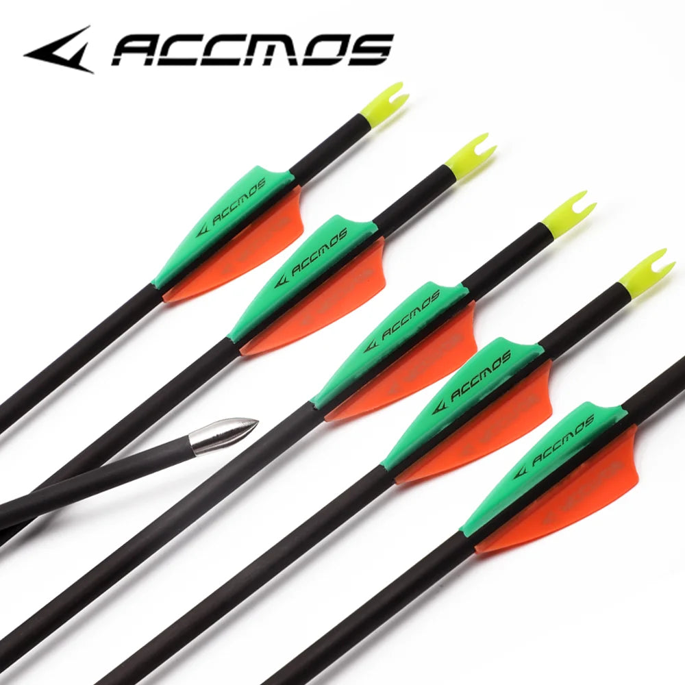 6 12 Arrow Pure Carbon ID4 Spine 300 1500 Shaft Bow Shooting Archery