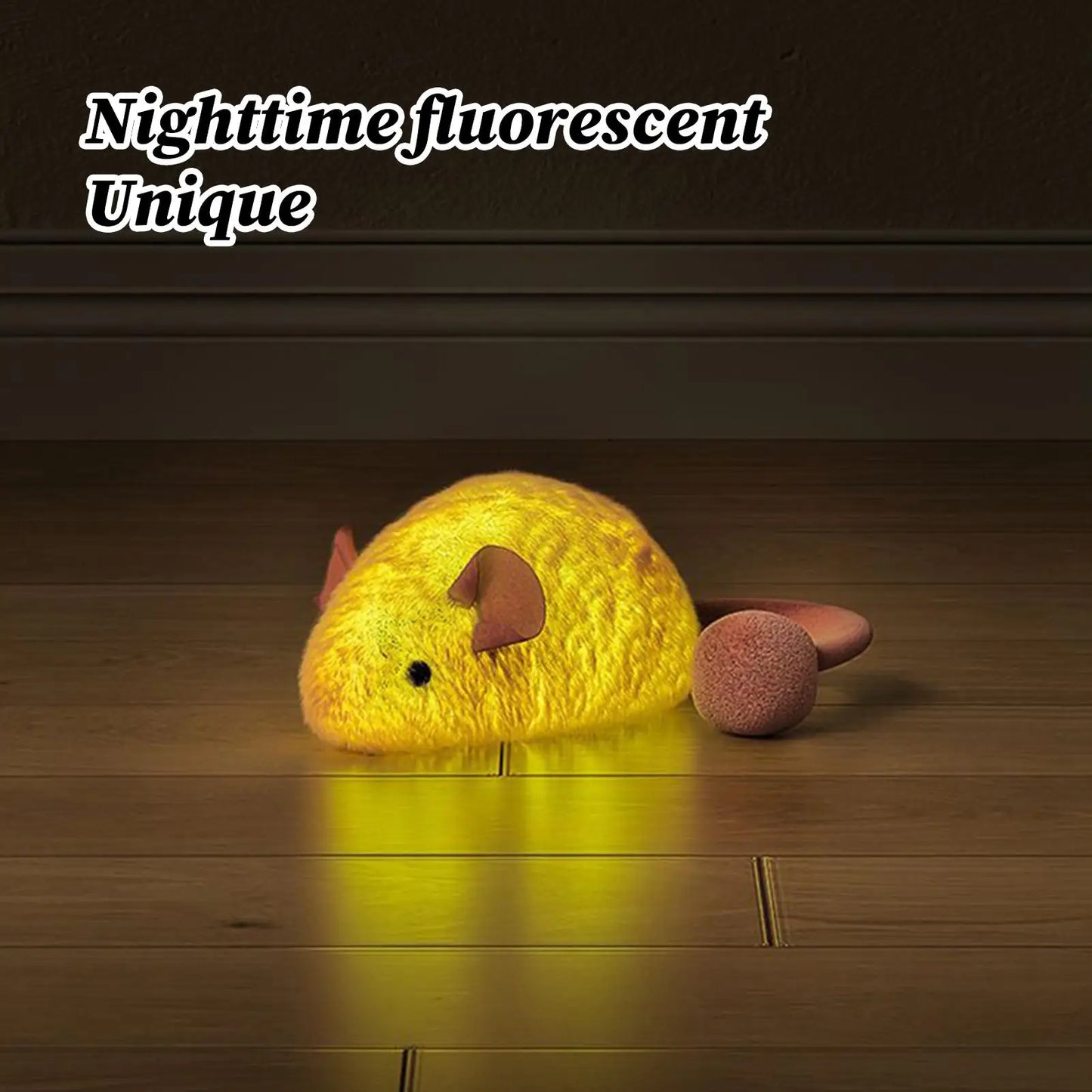 Interactive Plush Mouse Cat Toy – Sound & Glow Kitten Toy