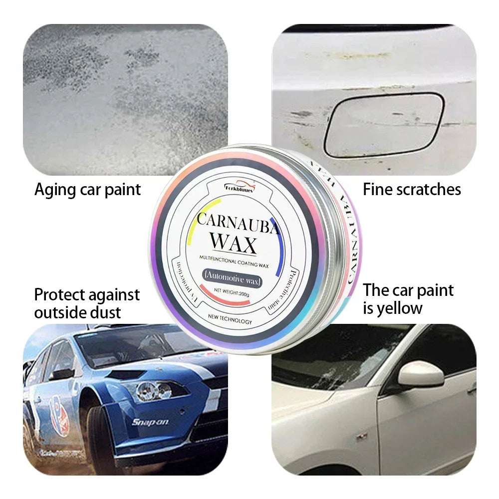 Carnauba Paste Car Wax Auto Paint Care Wax Brazilian Polishing Wax Paste High Gloss Shine Super Hydrophobic Coating Glazing Peaceful Pleasures Health and Wellness