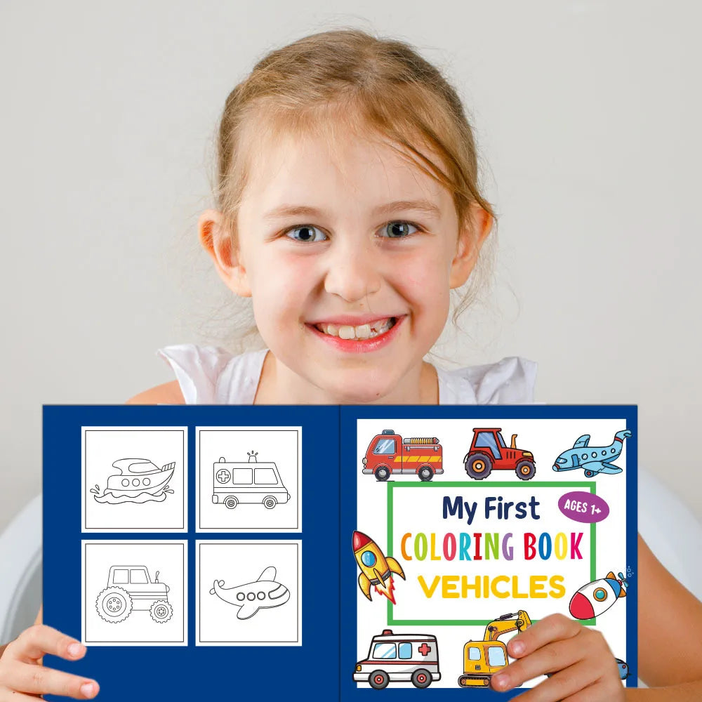Bview Art First Coloring Book Fun Vehicles Cars Toddlers Boys Girls
