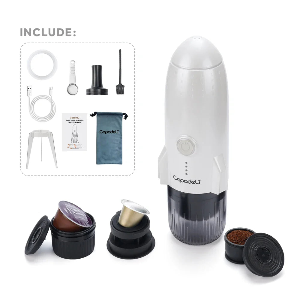 URGGU 3-in-1 Portable Espresso Machine | Travel Coffee Maker