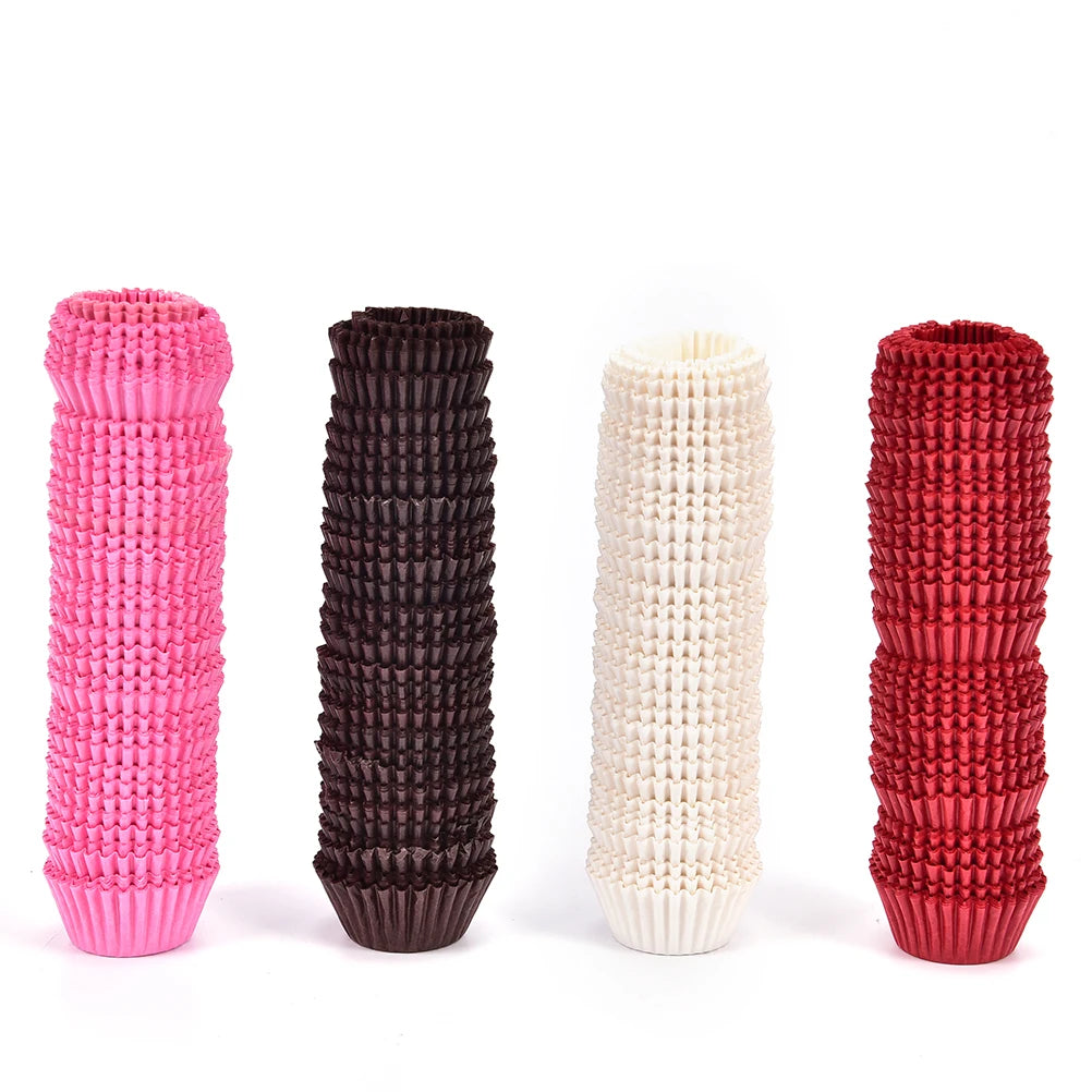 500-Pack Mini Cupcake Paper Liners – Food Grade Baking Cups