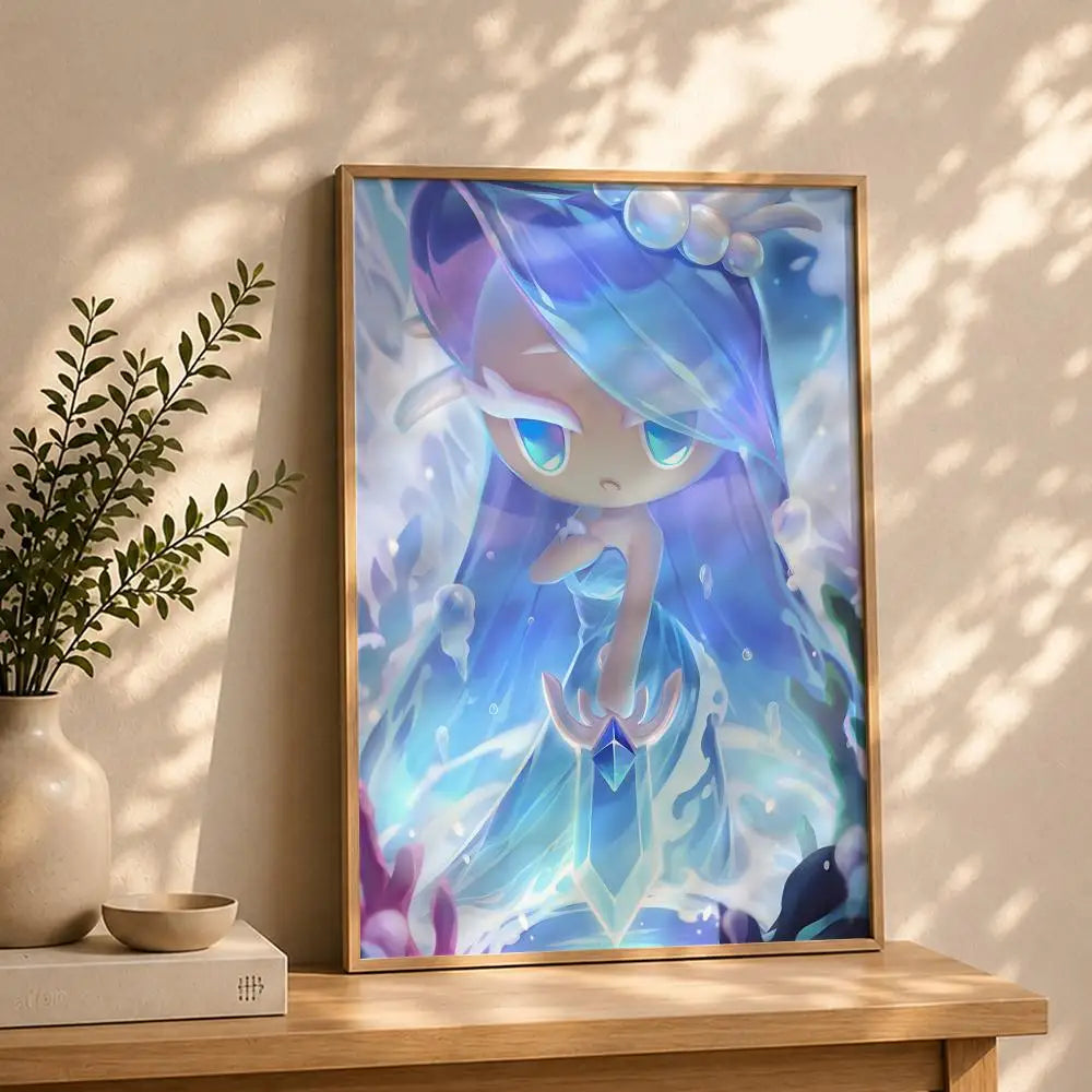 Game C-CookieRun KingdomS Poster HD Self Adhesive Waterproof Wall Art Ideal for Home Office Dorm Bedroom Great Gift Peaceful Pleasures Health and Wellness