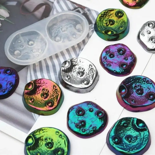 Falling Stone Silicone Mold Holes Galaxy Resin Space Jewelry DIY Soft Peaceful Pleasures Health and Wellness