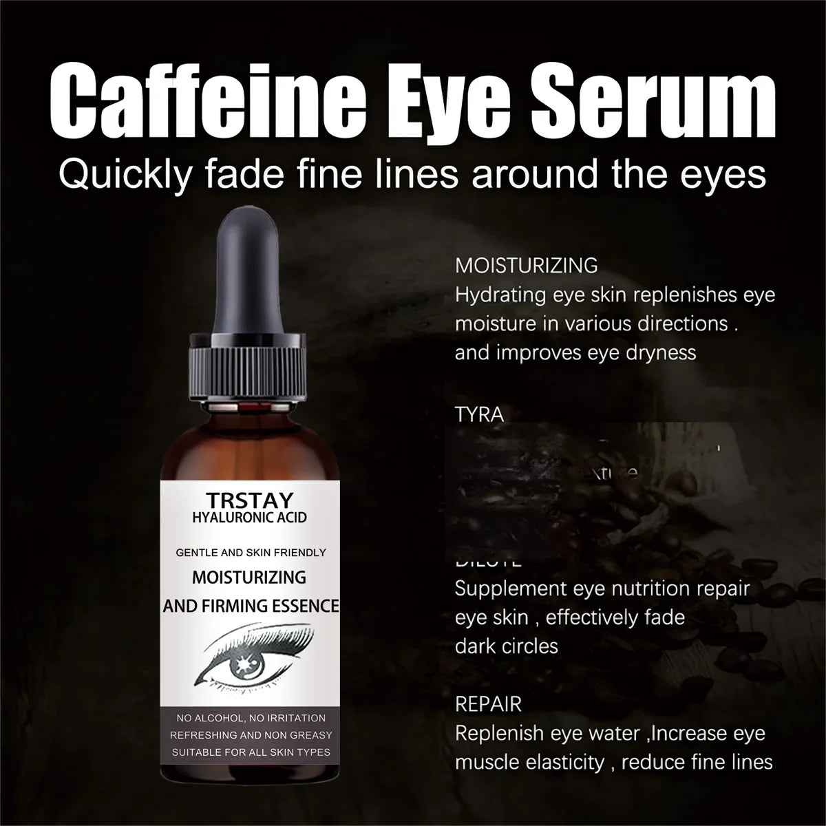 TRSTAY Caffeine Eye Oil – Moisturizing, Brightening Under-Eye Care