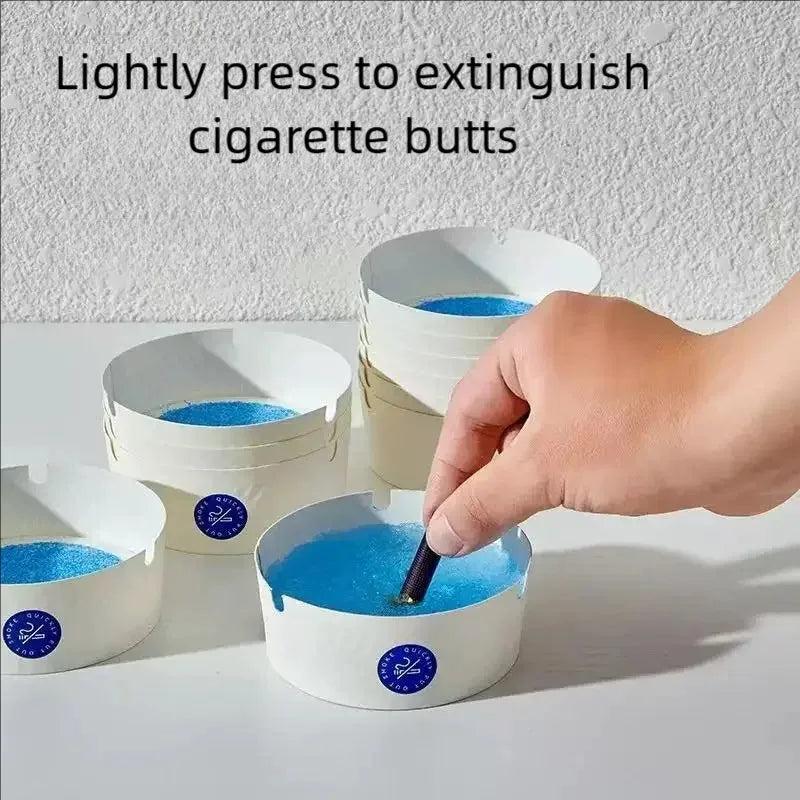 High quality environmental protection disposable paper ashtray with cigarette ointment, specially designed for bars and parties. Peaceful Pleasures Health and Wellness
